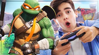 TROLLING ANGRY KID WITH *NEW* NINJA TURTLE SKINS &quot;GLITCH&quot; ON FORTNITE! (Funny Fortnite Trolling)