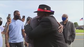 Ronnie Long speaks after being released from prison