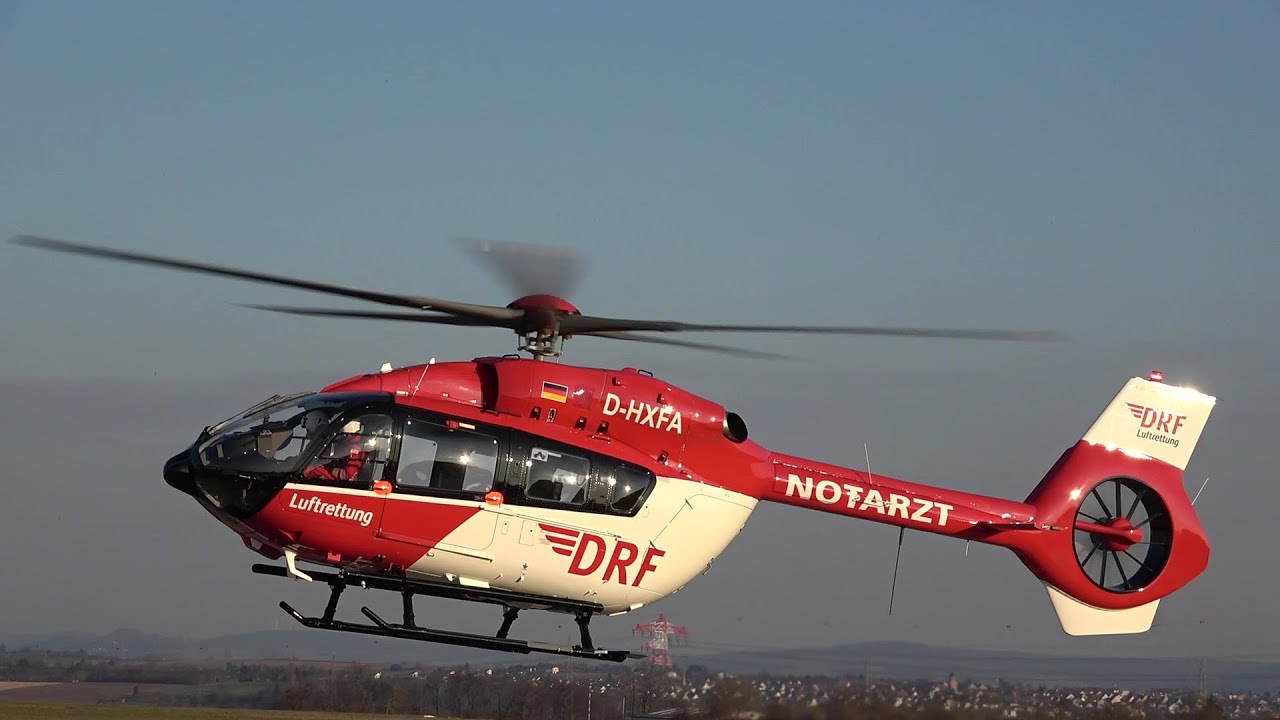 Exklusiver Präsentationsflug Neuer 1. 5-Rotoriger ITH D-HXFA DRF am Flugplatz Pattonville am 7.3.21