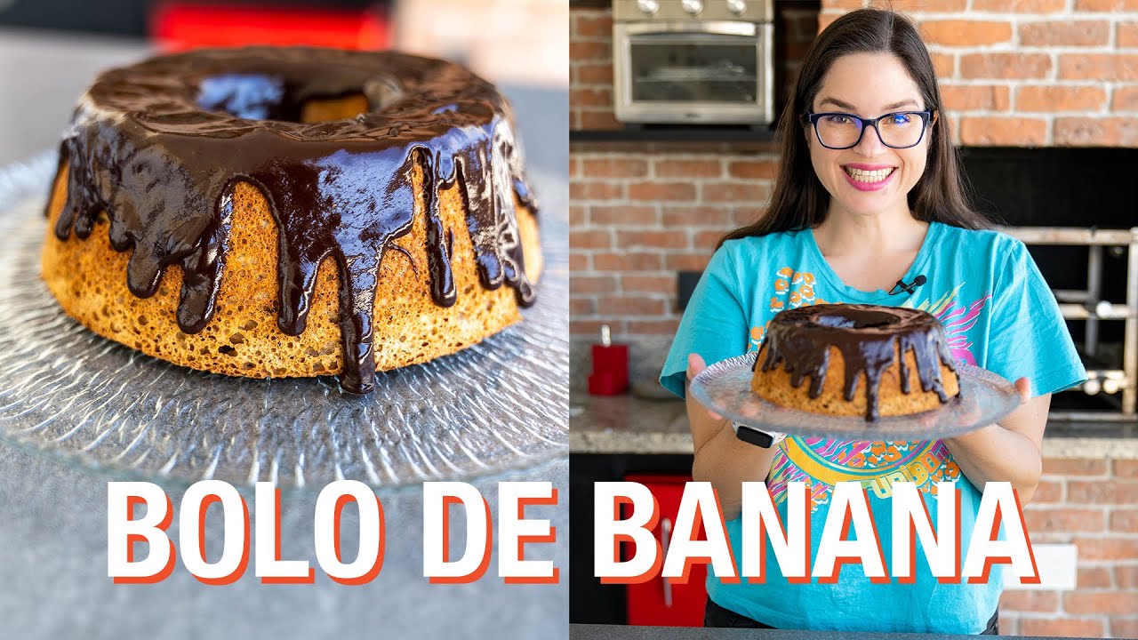 BOLO SEM FARINHA | FEITO COM BANANA E AVEIA COM COBERTURA DE CHOCOLATE | Receita Verônica Laino