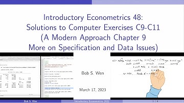 Solutions to Computer Exercises C9-C11 (A Modern Approach Chapter 9) | Introductory Econometrics 48
