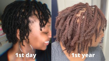 MY 1 YEAR LOC JOURNEY w/ pictures & videos | Two Strand Twist Starter Locs (Copper Locs on 4C Hair)