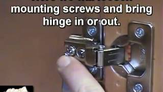 GalloWood Cabinetry Assemble Video - Standard  European Hinge Adjustment