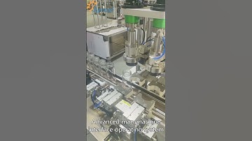 Máy đóng nắp chai servo hai đầu hoàn toàn tự động, thiết bị đóng nắp lon