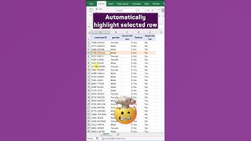 Automatically Highlight Active Row in excel #vba  #trending #shorts @theexcelexperience