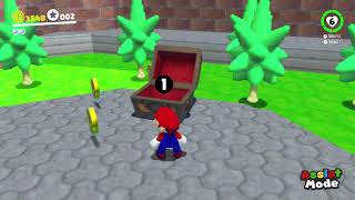 Super Mario Odyssey - Super Mario 64 Area Mushroom Kingdom Power Moon 28   Courtyard Chest Trap