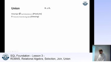 SQL Server Tutorial - Part 3 - RDBMS, Relational Algebra, Selection, Join, Union, Intersect
