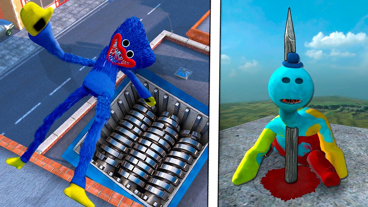 Poppy Playtime NPC Ragdolls VS Schroeder And Spikes! Epic NPC Falls Compilation #99