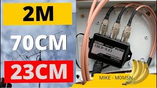 HAM RADIO: YAGI/BEAM  23cm  70cm  2M Beam install and wired