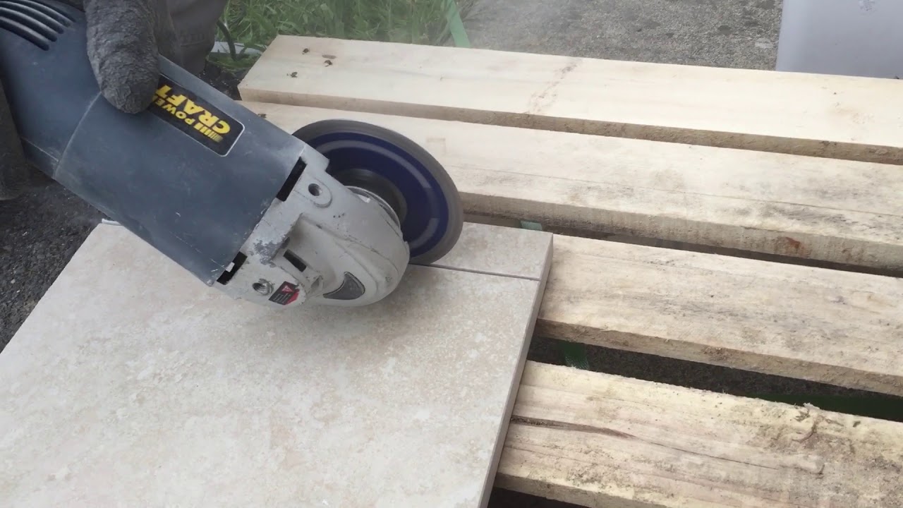 How to cut 600x600x20mm porcelain paving tile. YouTube