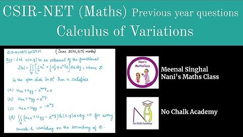 Calculus of Variation (EULER-LAGRANGE EQUATION) Question UGC NET (Q.IDM(NET)CoV29M)