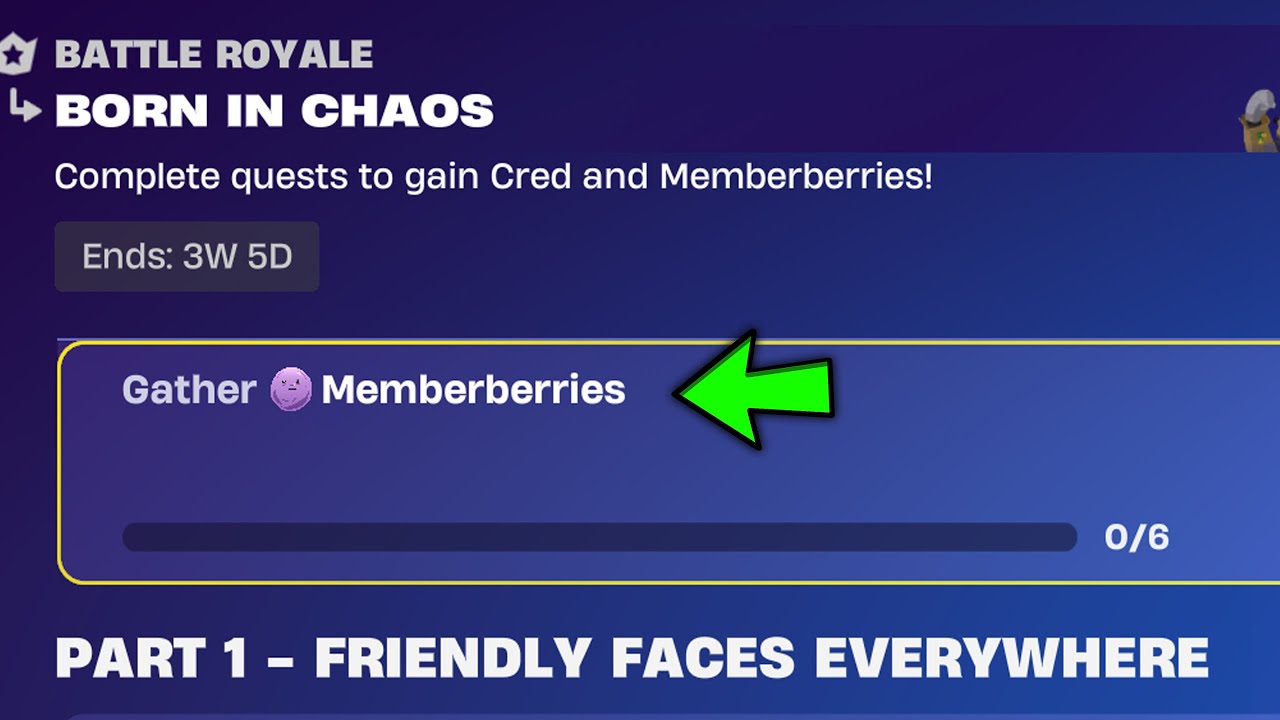 Собирайте ягоды-памятки — задания дополнения Born in Chaos в Fortnite.