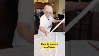Beginner's Guide: Dynamic Sunflower Background in Acrylic Paint