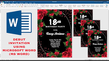 BLACK AND RED | How to make DEBUT INVITATION in Microsoft Word (MS Word) | DIY | Cassy Soriano