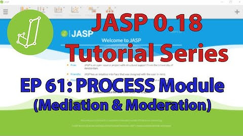 JASP Tutorial: PROCESS Module -- Complex Mediation & Moderation (Episode 61)