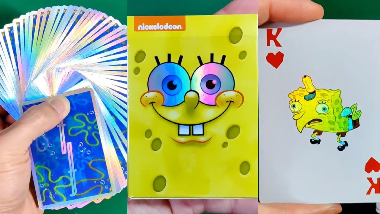 Holographic Spongebob Fontaine playing cards! #Shorts - YouTube