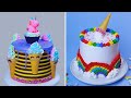 The Best Colorful Cake Decorating Tutorials | So Yummy Rainbow Cake Decorating Compilation