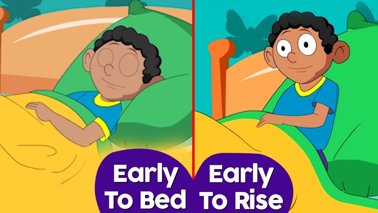 Early To Bed Early To Rise English Nursery Rhymes Animated Cartoon