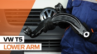 How to replace Track control arm on VW MULTIVAN V (7HM, 7HN, 7HF, 7EF, 7EM, 7EN) - video tutorial