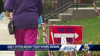 Early voting begins Tuesday in Ohio, Indiana as concerns grow over voter roll purge