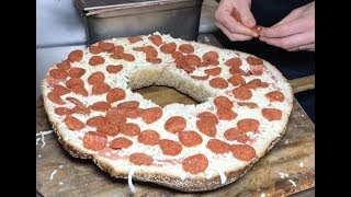 Massive Pizza Bagel From Tony Boloneys X Obagel Hoboken, Nj