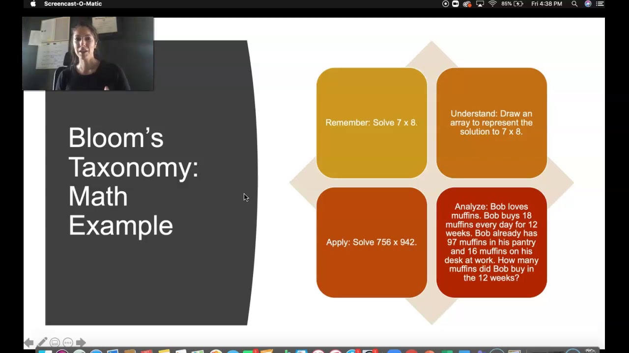 Blooms Taxonomy For Math