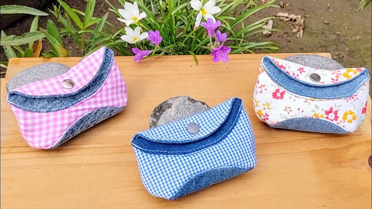 MONEDEROS CON 2 CIRCULOS / RECICLANDO JEANS