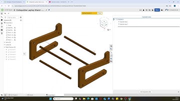 Exploded/Assembly View of Collapsible Laptop Stand