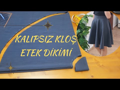 Kalıpsız Kloş Etek Dikimi! - Tam Çan Etek Nasıl Dikilir? - Zübeyde Ekin Güngörmüş