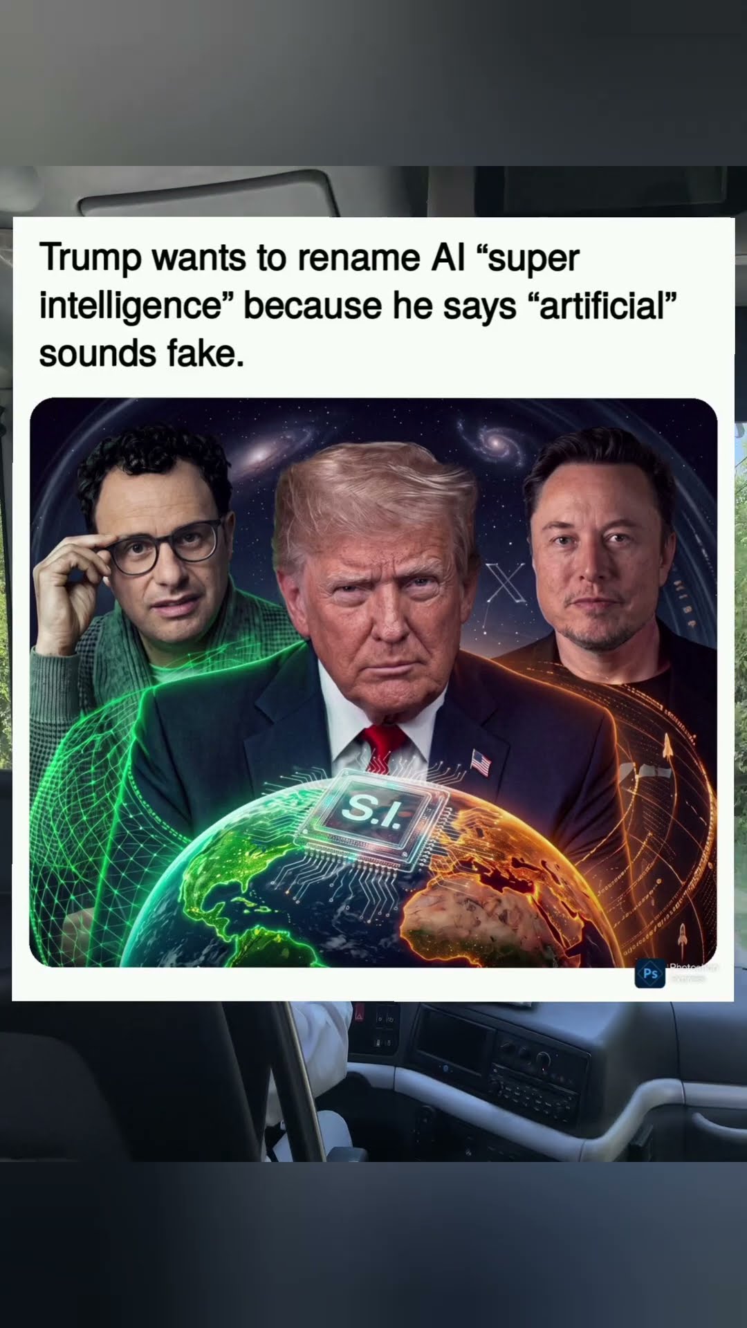 Trump renames AI: ‘Artificial sounds fake’ 😂 #trump #trending #usa #viral #trending #ai