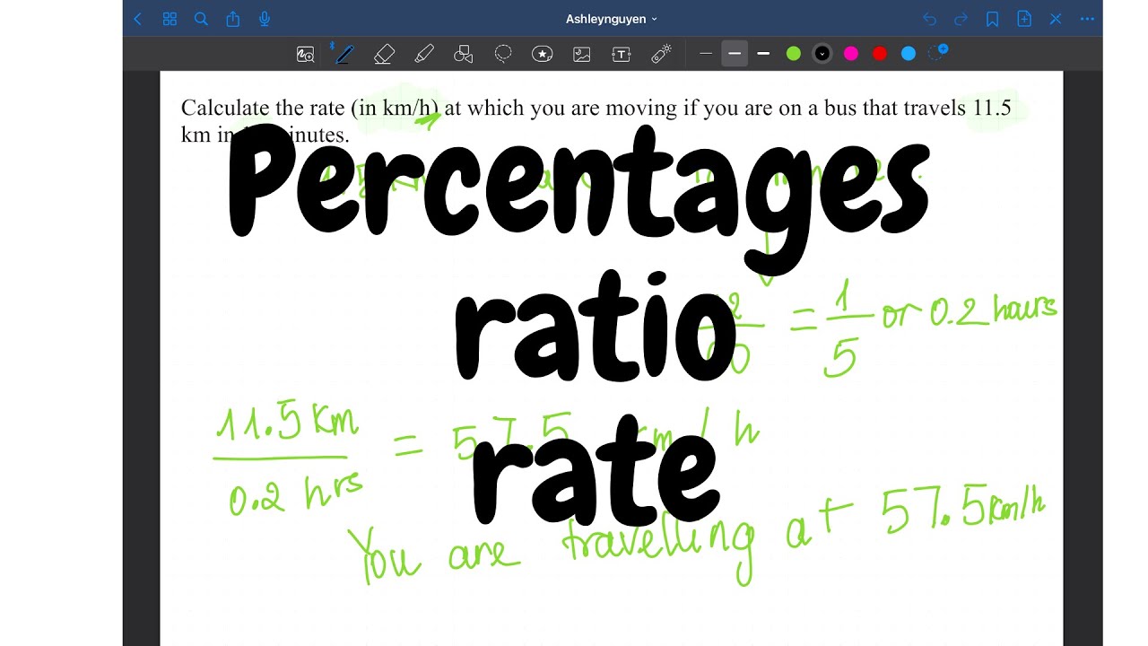 Working with Percentage, Ratio and Rates Financial Arithmetic YouTube