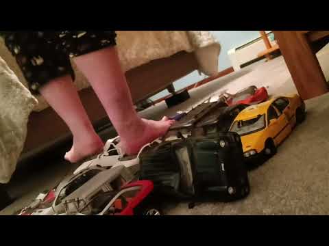 Crushing more cars in the parking lot