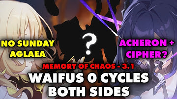 (Live Server) Sunday-less Aglaea + LEAKED Cipher True 0 Cycle Memory of Chaos 12 | Honkai Star Rail