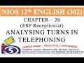 Chapter 28  analysing turns in telephoning  esp receptionist  nios english 302  nios english 12