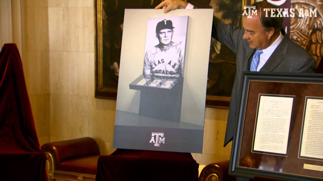 Bear Bryant Employment Contracts Presented to Texas A&M