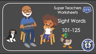 Super Teachers Worksheets Sight Words (101-125)