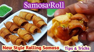 Veg Qeema Samosa Recipe | Aloo Samosa Roll Recipe | How To Make Samosa Roll | Samosa Recipe