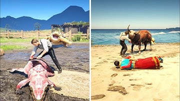 All Animals Attack & Bite Animation in Red Dead Redemption 2 | RDR2 Animal Attacks Compilation Ep.19