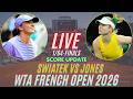 Iga Swiatek Vs Emerson Jones | 1/64-Finals | WTA French Open 2026 | Live Score Update