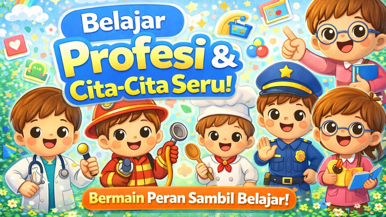 Belajar Profesi untuk Anak Usia 3–5 Tahun | Kenali Pekerjaan di Sekitar Kita 👩‍⚕️👨‍🚒