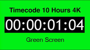 Timecode 10 Hours 4K | Green Screen Time Code Counter | Chroma Key