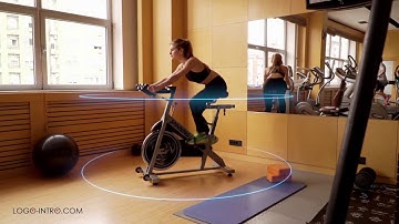 Free Live Action Intro Video - Gym Bicycle Animated Logo Builder All