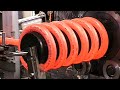 Incredible European Hot Spring Coiling Manufacturing Process In Action, Ingenious Bending Machine