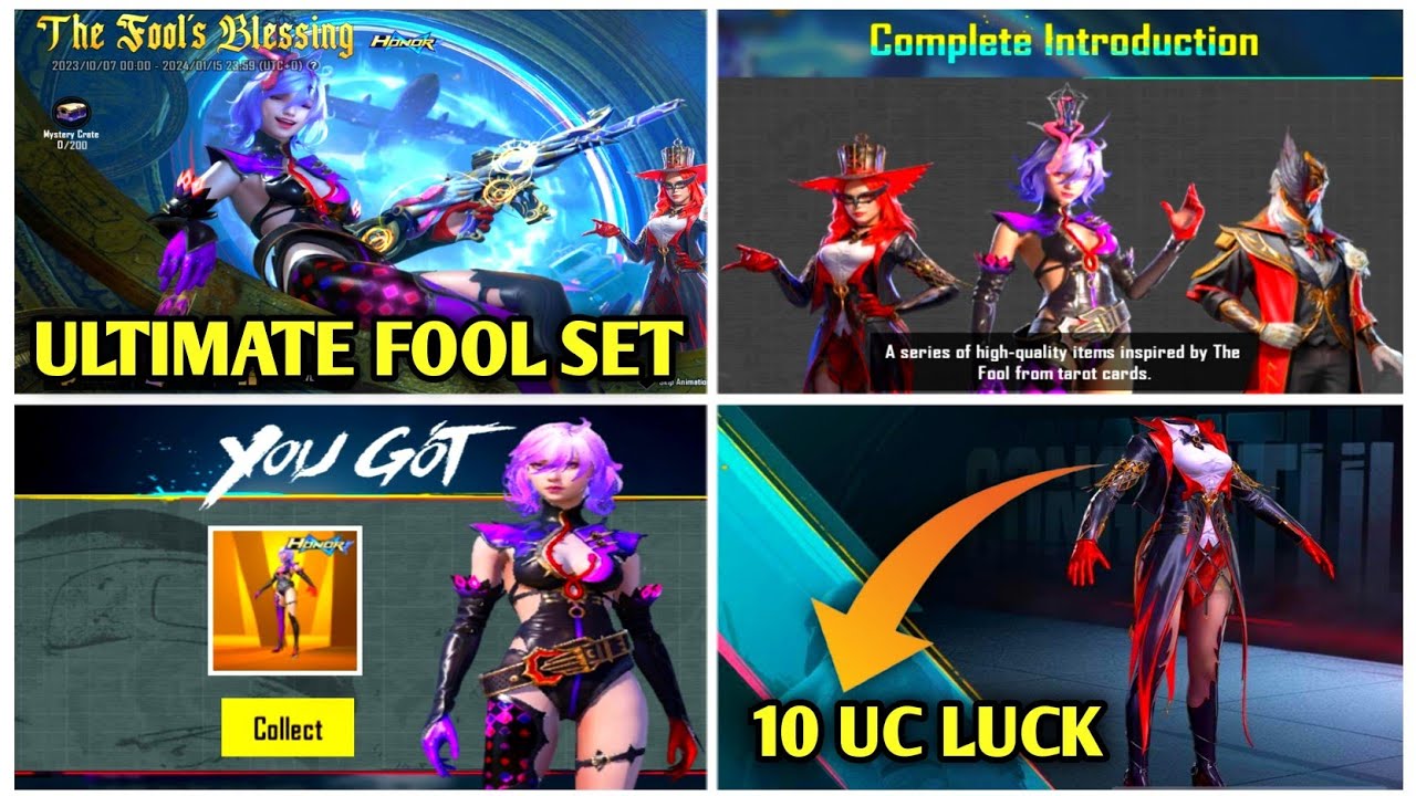 10 UC ULTIMATE FOOL SET NEW EVENT😍 | THE FOOLS BLESSING IN BGMI | GET  UPGRADE SCAR L SKIN🔥