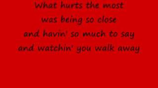 Rascal Flatts What Hurts the Most Lyrics