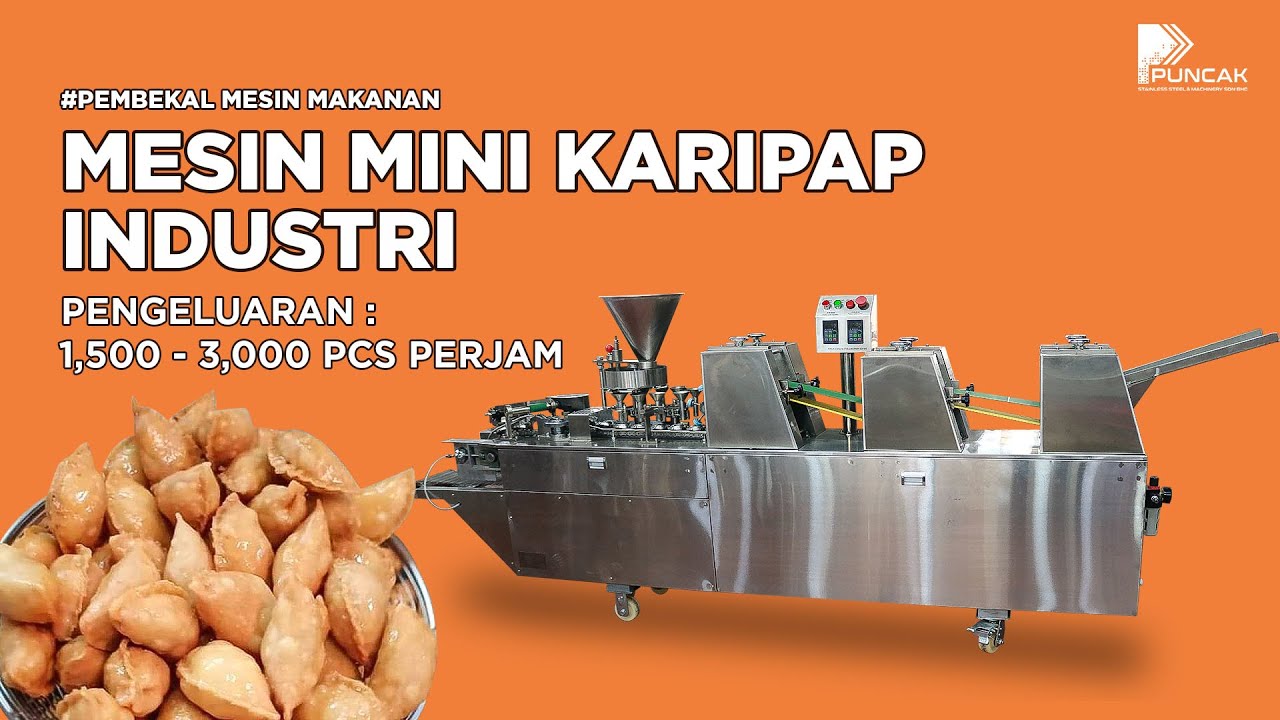 MESIN KARIPAP INDUSTRI - STAINLESS STEEL MINI CURRY PUFF MACHINE (AUTOMATIC)