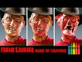 Freddy Krueger Melting Effect Made With Crayons