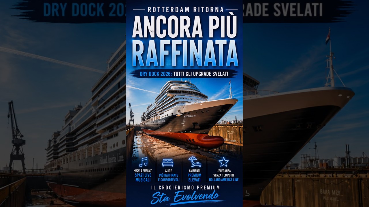 Rotterdam torna ancora più raffinata ✨🚢 | Holland America Line Dry Dock 2026
