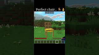 How to make a perfect chair using cushions in Minecraft (tutorial) 🪑👌 #shorts #minecraftshorts