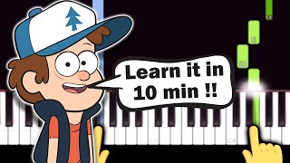 Gravity Falls - Opening Theme Song - EASY Piano tutorial screenshot 4